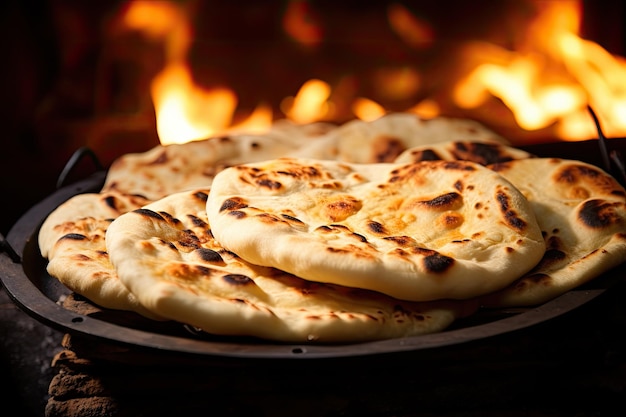 Photo soft naan bread from india