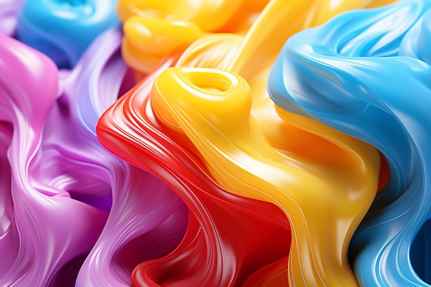 カラフルな液体の柔らかいパステル色の抽象的な背景