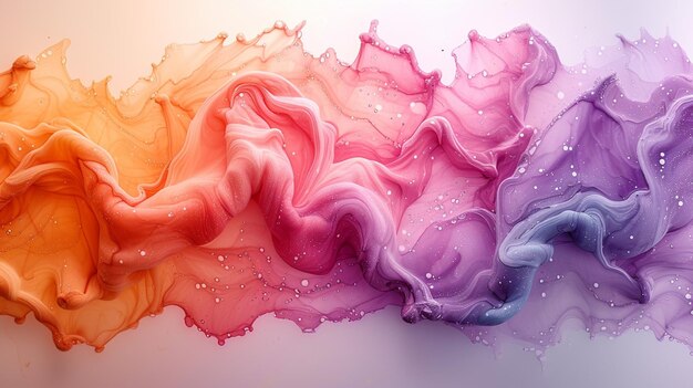 Soft and PastelCcolored set of Alcohol ink Splashes Background