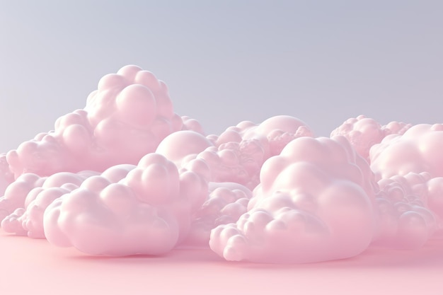 Photo soft pink clouds cumulus shapes