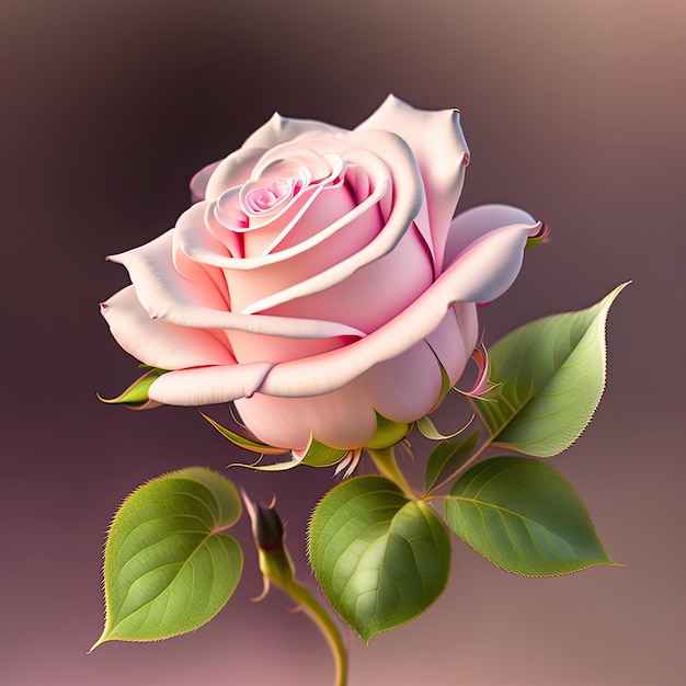 Soft pink rose