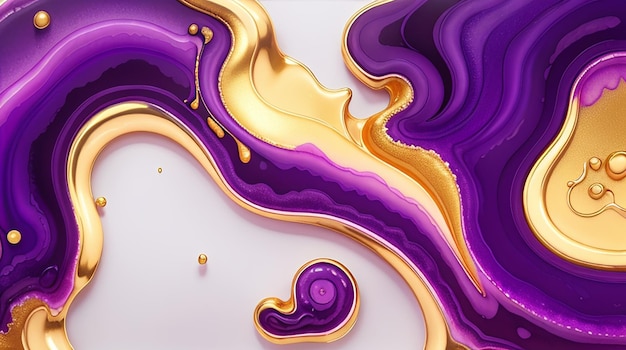 Soft purple color liquid Alcohol Ink gold dripping gold fantasy seamless hyper realistic intricate