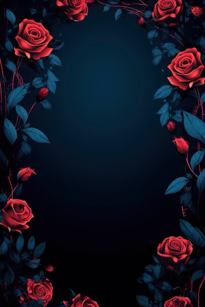 柔らかい赤いバラのフレームと明確なテクスチャの背景
