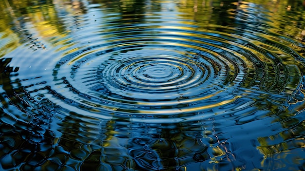 Soft ripples on the surface of a pond AI generated illustration