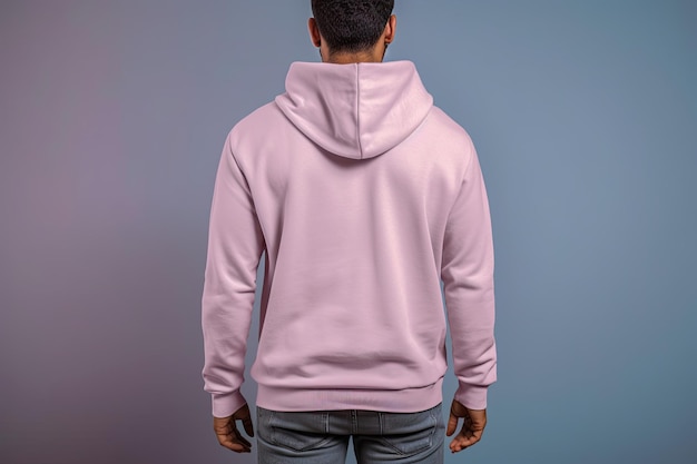 Soft and Serene Pink Hoodie Mockup Embracing Simplicity