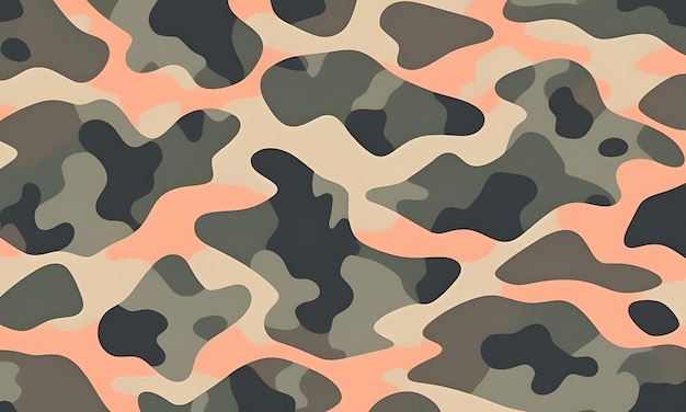 Soft Sunrise Camouflage Pattern Military Colors Vector Style Camo Background Graphic Army Art Design