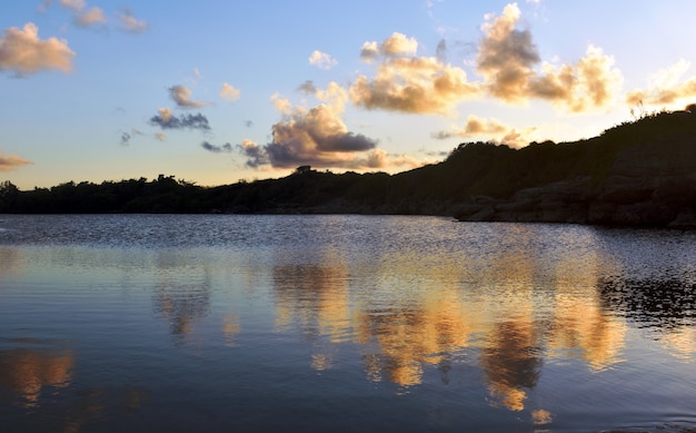 soft sunset on a small river