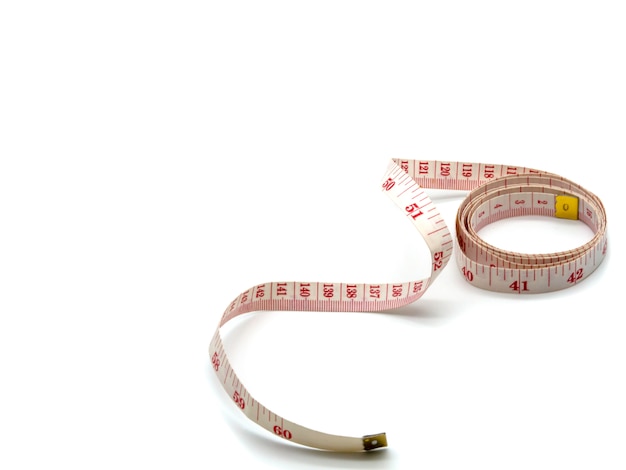 A soft tailor measuring tape isolated