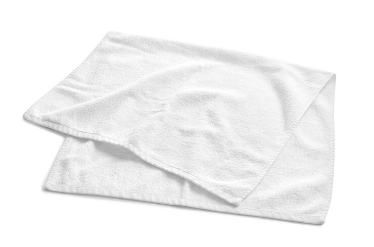 Photo soft terry towel on white background