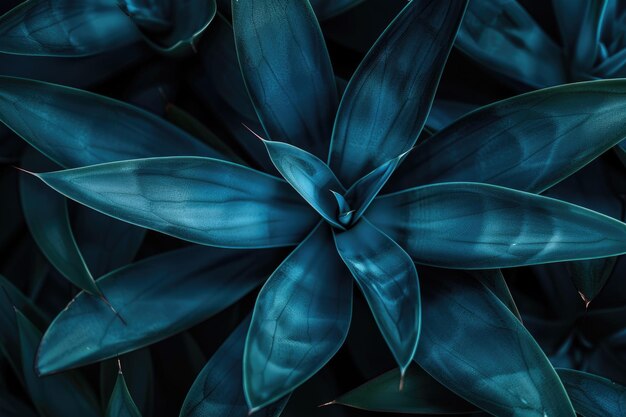 Soft textures and delicate shapes of Agave attenuata plant