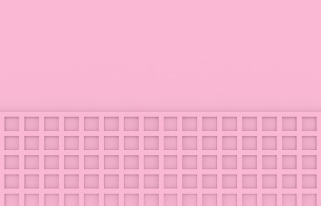 Fondo di parete modello quadrato rosa colore morbido tono.