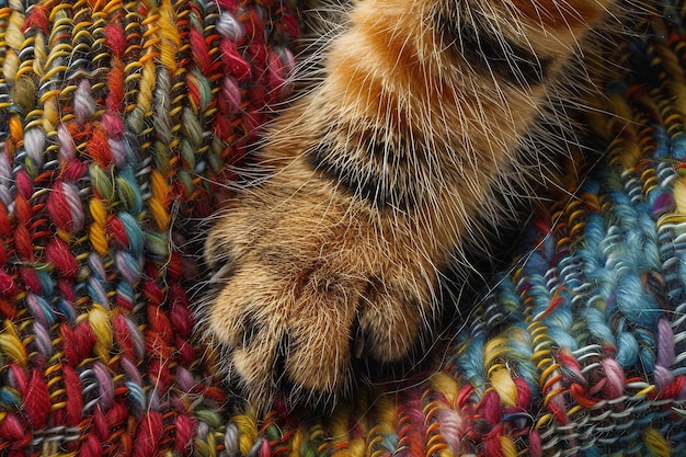 Soft Velvety Texture of a Kitten39s Paw Reaching Out