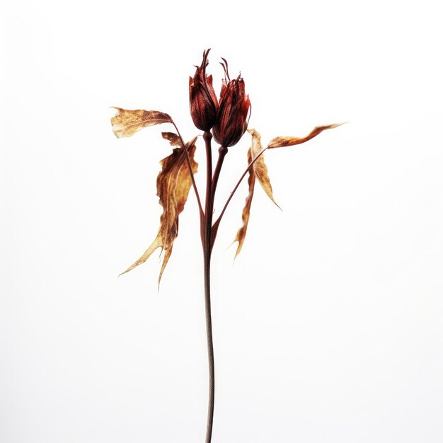 soft warm color photograph of a dried out plant