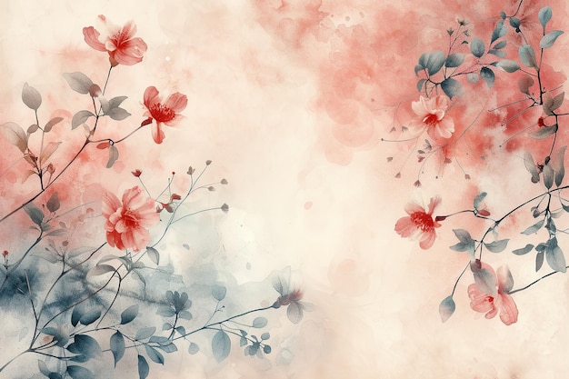 Soft Watercolor Botanical Background