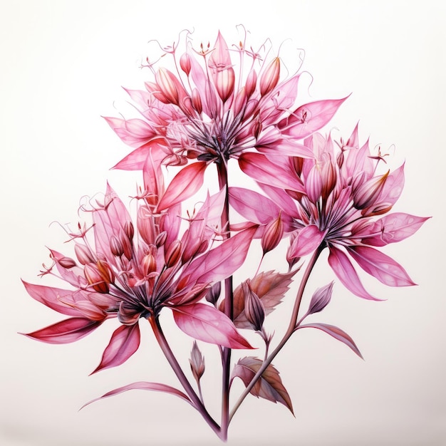 화려 한 마이크로 스 사진 과 함께  바탕 에 있는 꽃 의 부드러운 수채 식물학적 시각