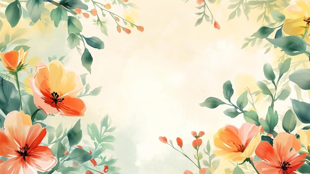 Soft Watercolor Floral Bakcground