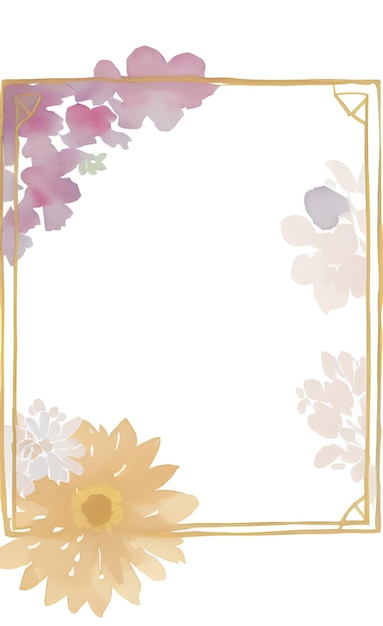 Photo soft watercolor floral illustration on white background