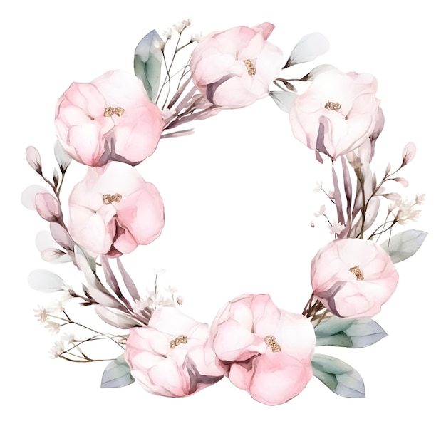 soft watercolor wreath