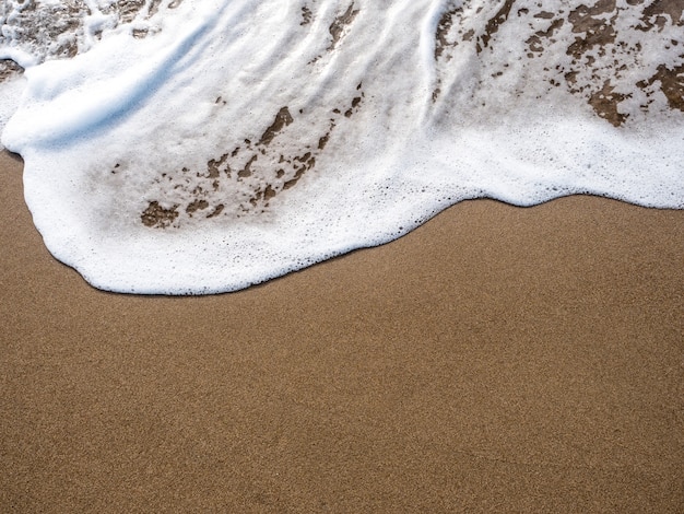 Soft wave of the sea on the sandy beach