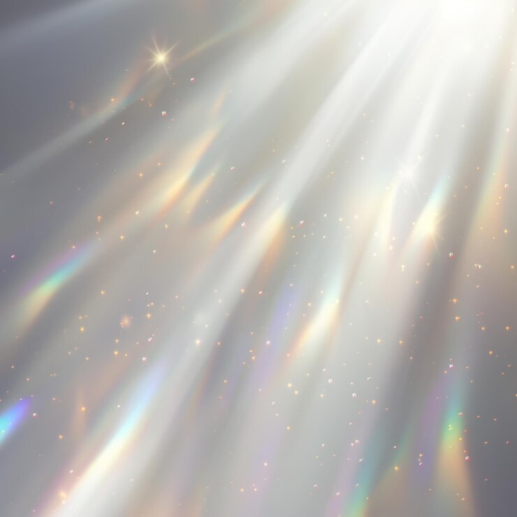 Photo 부드러운 색 흐릿한 배경과 iridescent 홀로그램 광선