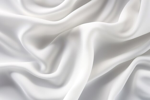 Soft white wrinkled fabric background