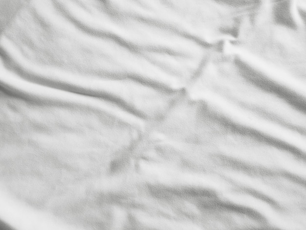 Soft white wrinkled fabric background