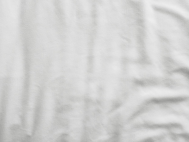 Soft white wrinkled fabric background