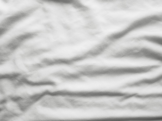 Мягкий белый морщинистый фон ткани