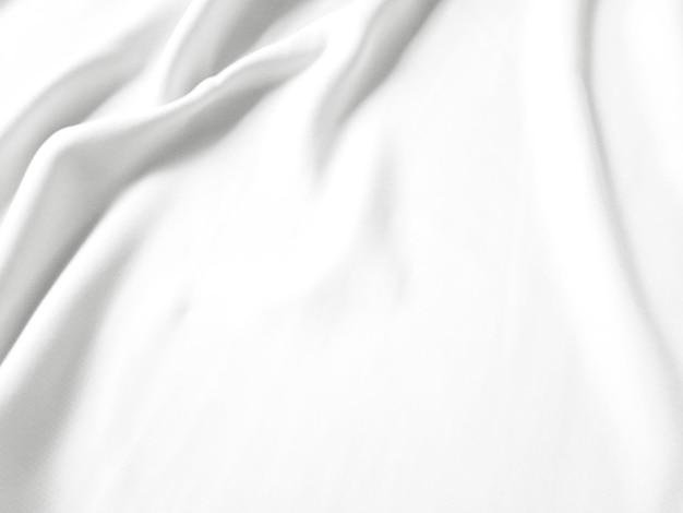 Soft white wrinkled fabric background