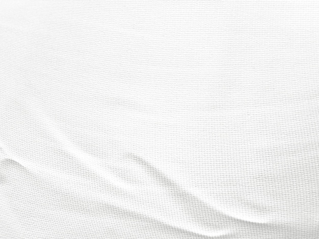 Soft white wrinkled fabric background