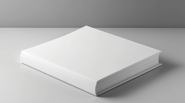 Softcover Book Cover White Blank Mockup AI generation