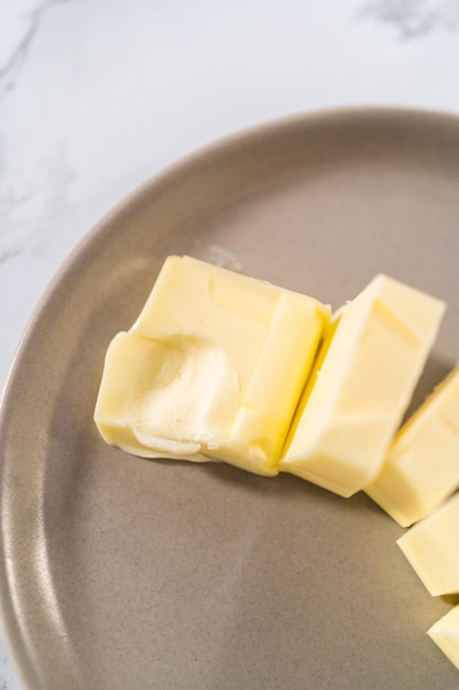 Softening unsalted butter