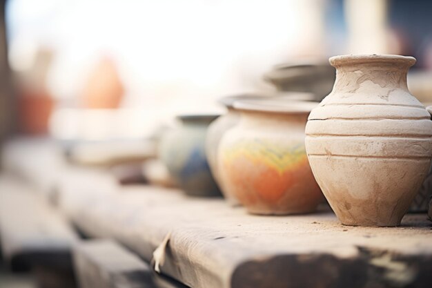 Softfocus on weathered pottery from an old civilization