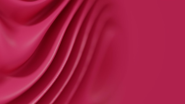 Softnees curves magenta 3d render with copy space