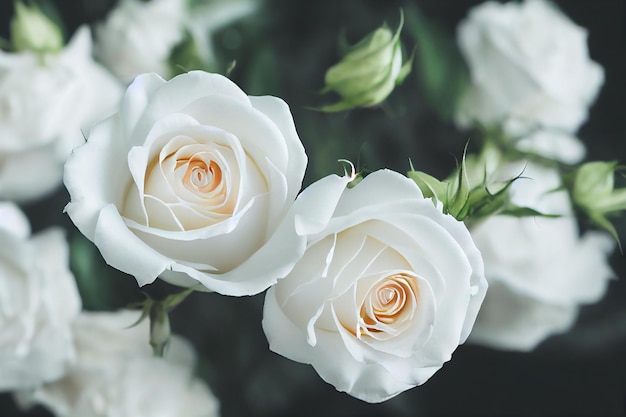 Photo softness white rose background