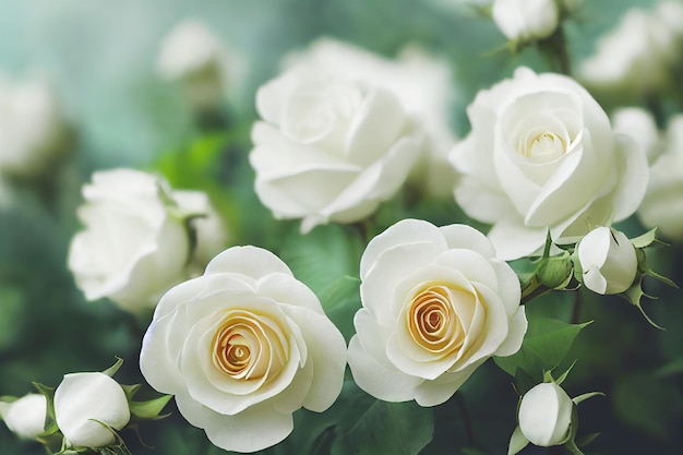 Softness white rose background