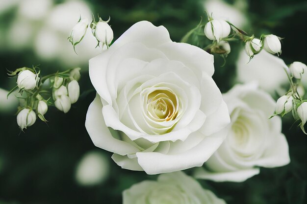 Softness white rose background