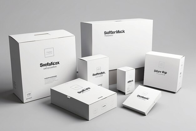 Photo software box mockup collection