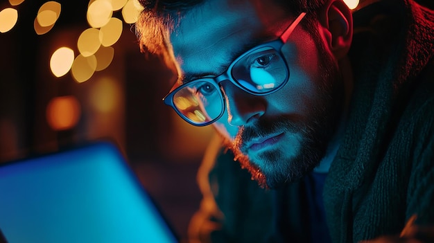 software developer coder immersed in coding working on laptop innovation driving forward development of modern digital solutions