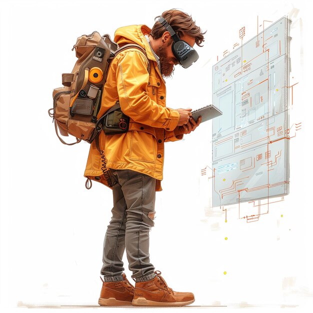 software developer machine learning engineer illustration