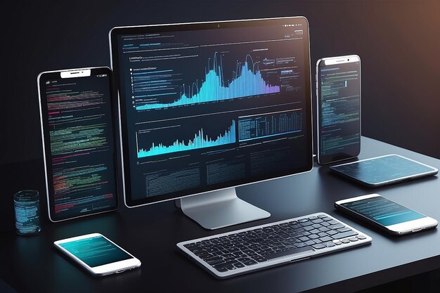 software development coding process concept programming testing cross platform code