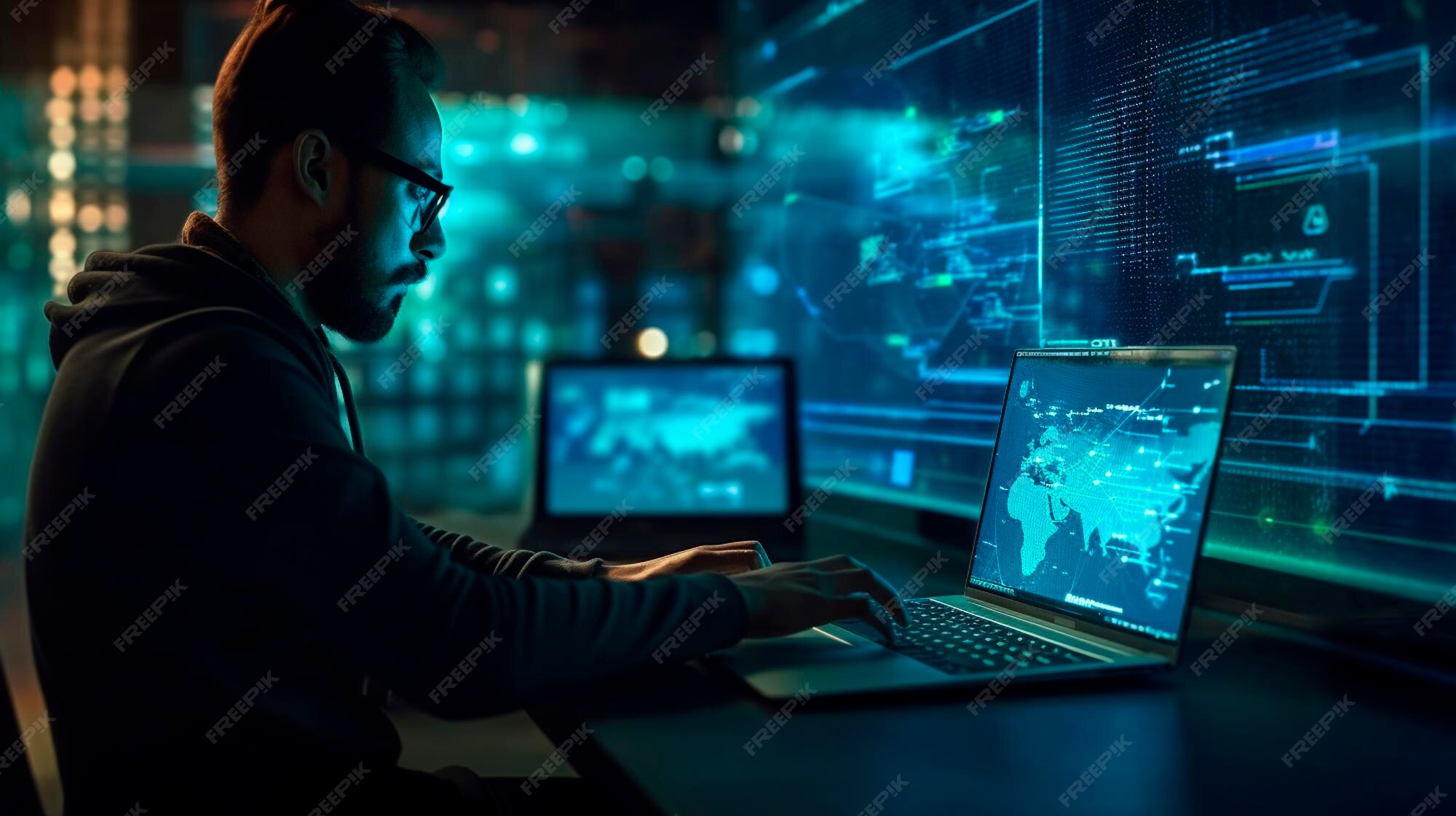 Premium AI Image | Software development concept coding programmer ...