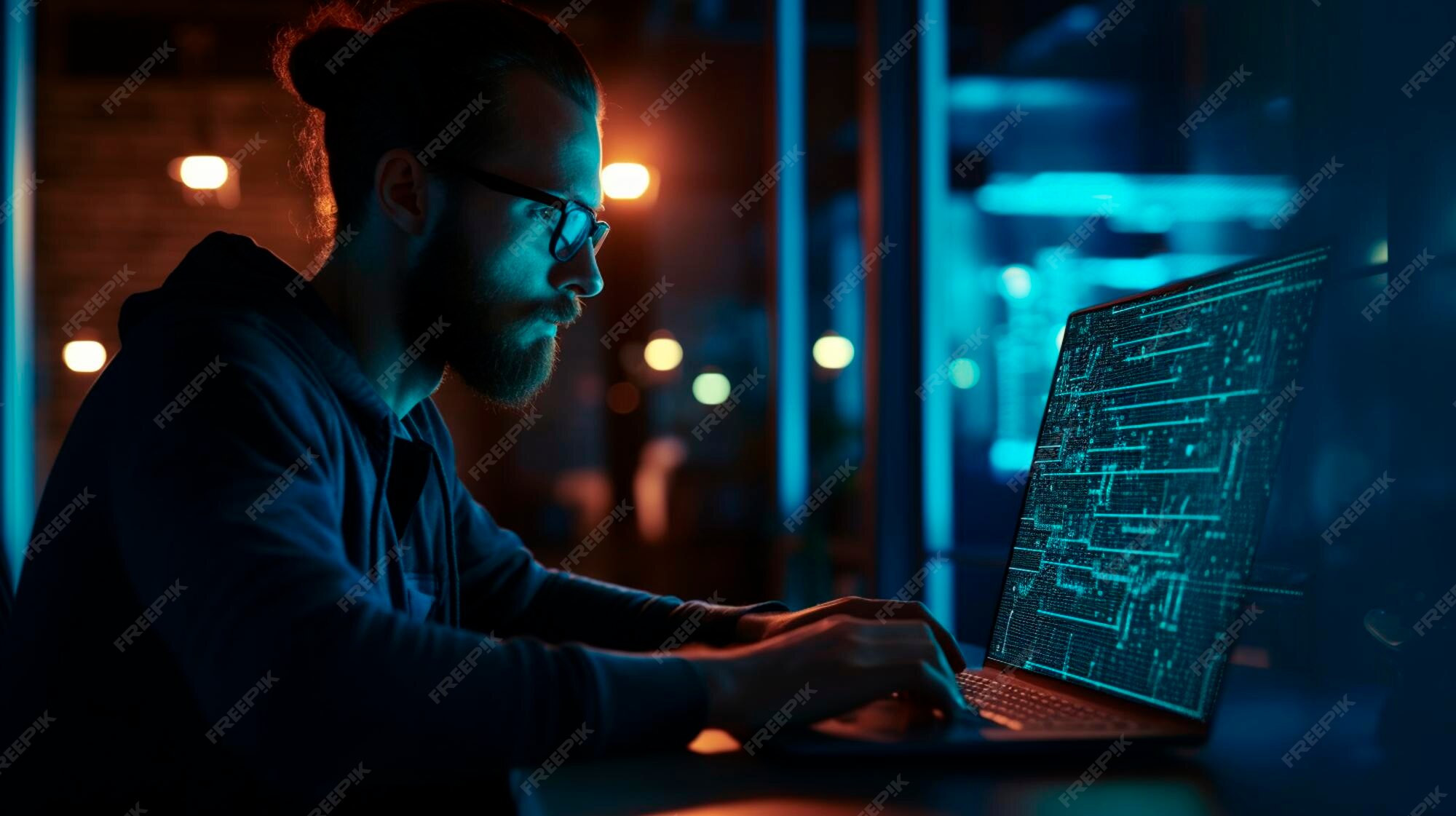 Premium AI Image | Software development concept coding programmer ...