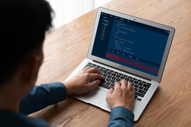 Premium Photo | Software development programming on computer screen for ...