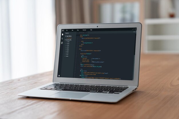 Premium Photo | Software development programming on computer screen for ...