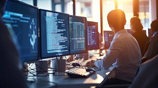 Premium Photo | Software engineers working on project and programming ...