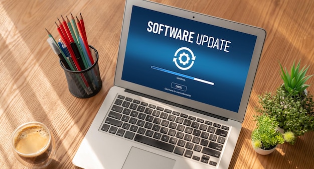 Software update on computer for modish version of device software upgrade