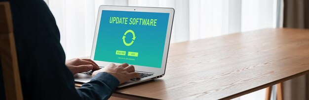 Software update on computer for modish version of device software