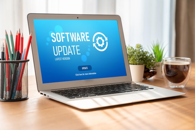 Software update on computer for modish version of device software