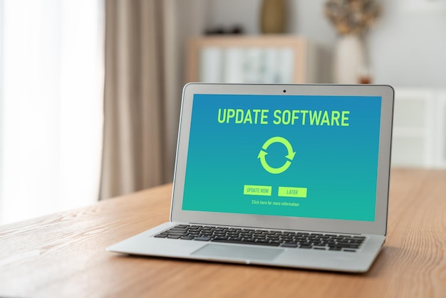 Photo software update on computer for modish version of device software